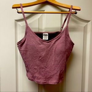 Victoria’s Secret PINK cropped Cami with built in bra Large